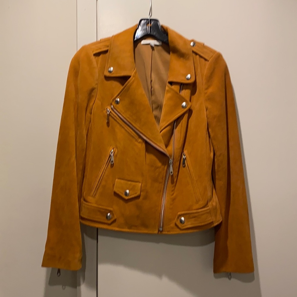 Tan Suede Moto Jacket